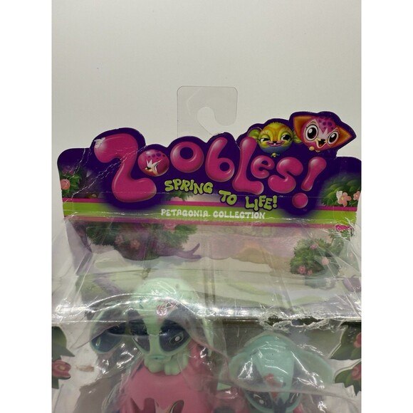 2010 Zoobles Spring to Life Tutu 071 & Tabitha 072 POP OPEN ACTION PETAGONIA NIB - Picture 3 of 7